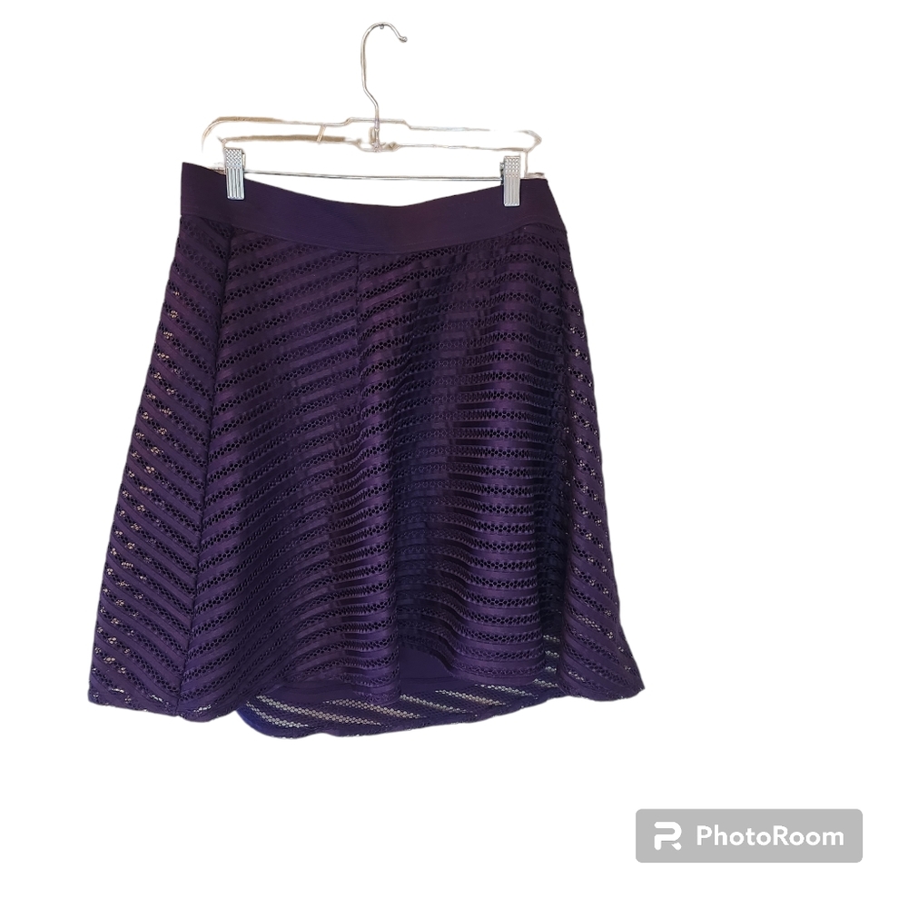Torrid purple mesh skater mini skirt. Size 1X. Hidden zipper and purple …